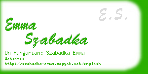 emma szabadka business card